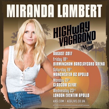 Miranda Lambert vuelve a Reino Unido este&nbsp;verano