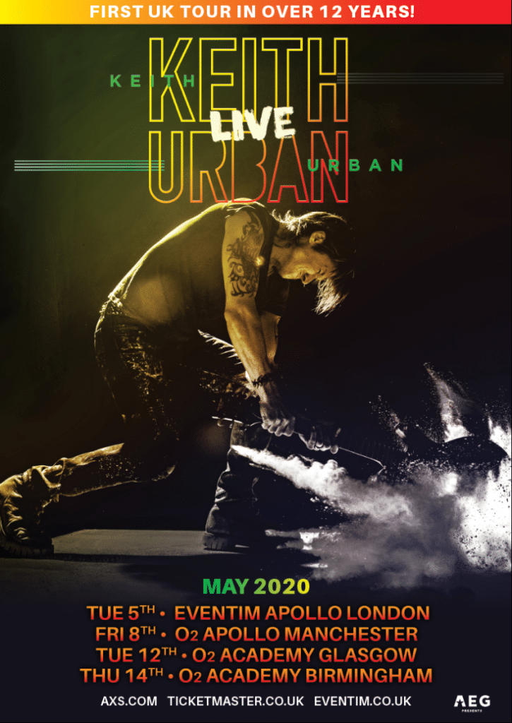 Keith Urban anuncia tour&nbsp;Europeo